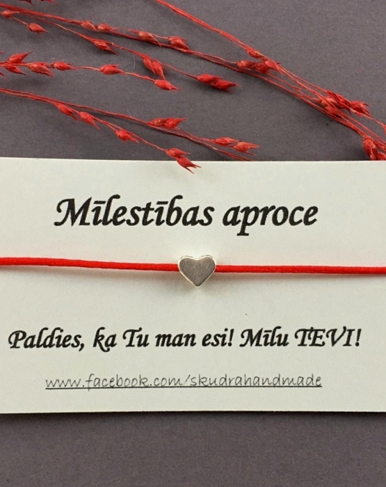 Mīlestības aproce &quot;Sirds&quot; sarkana